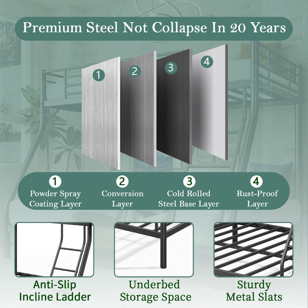 Twin Over Queen Bunk Bed: The Ultimate Space-Saving Sleep Solution - Image 4