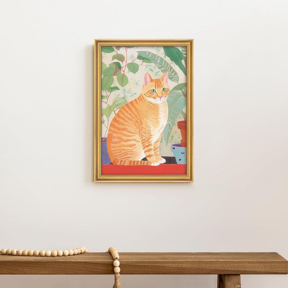 Rustic 24x36 Gold Picture Frame - Transitional Modern Style for Home, Vertical or Horizontal Display - Image 6