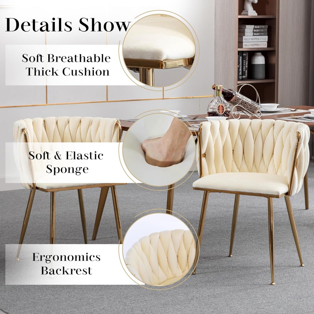 Mid-Century Modern 47 Round Glass Dining Table with 4 Chairs Set - Image 4