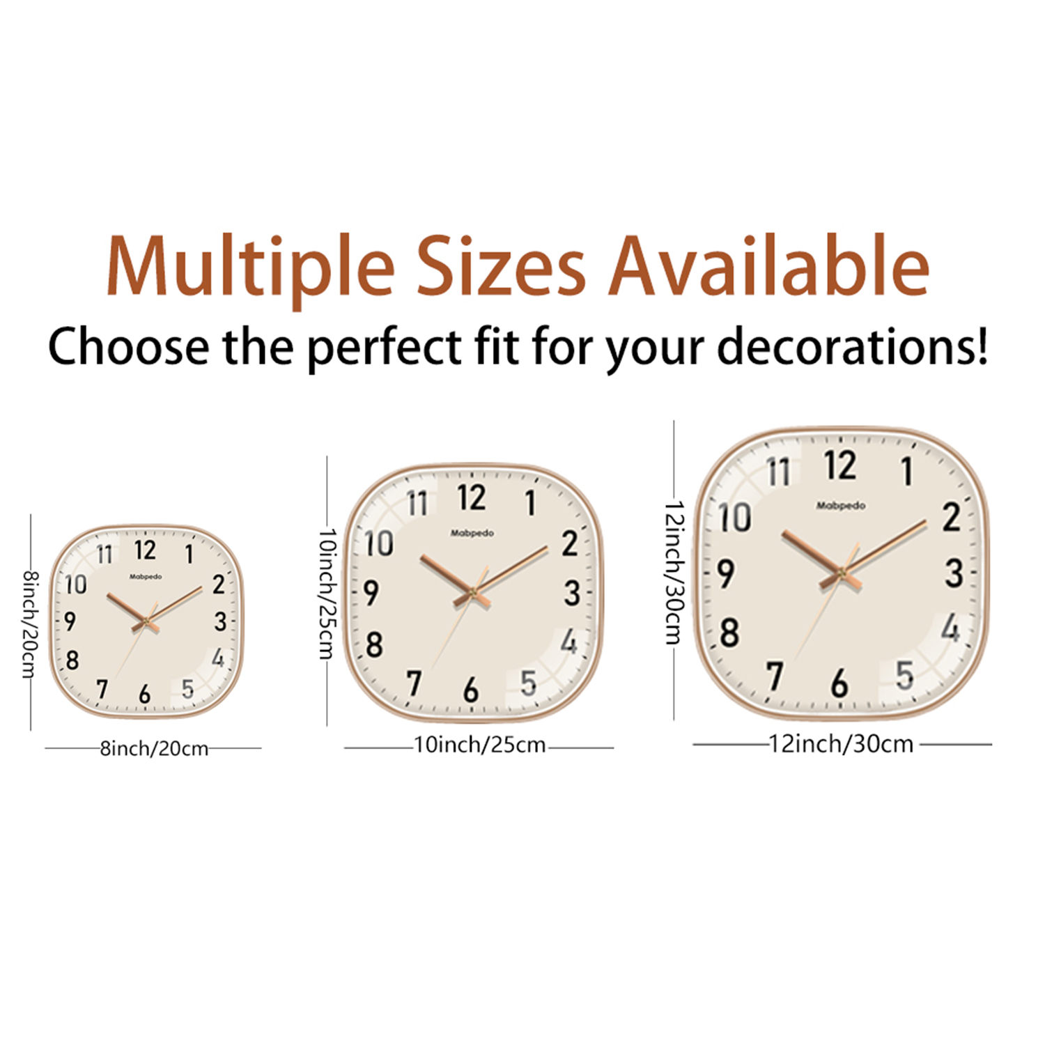 Square Quartz Wall Clock Elegant Beige Dial Clear Black Digital Modern Home Office Decoration Simple Style Precise Timing Clock - Image 4