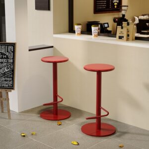 Outdoor Counter Stools – MOMO Colorful Iron Bar Stool for Patio & Commercial Use