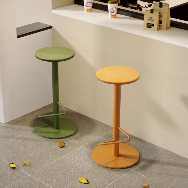 Outdoor Counter Stools – MOMO Colorful Iron Bar Stool for Patio & Commercial Use - Image 5