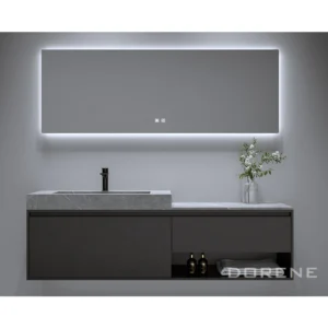 60 Single Sink Vanity : Modern Floating Bathroom Vanity with Smart Mirror