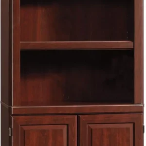 Wood Cherry Bookcase : Heritage Hill Classic Cherry Library Bookcase with Doors and Adjustable Shelves