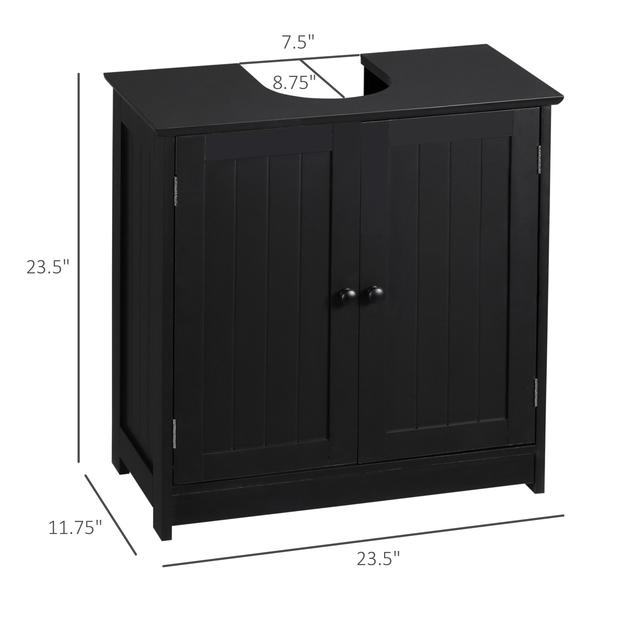 Oak Bathroom Vanity Cabinet with Storage for Pedestal Sink Bathroom Organization - Image 4